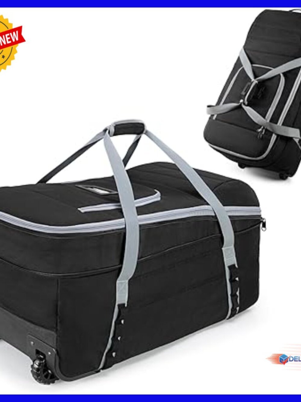 Infant Car Seat Travel Bag with Wheels, Padded Carrier for Airport Gate Check